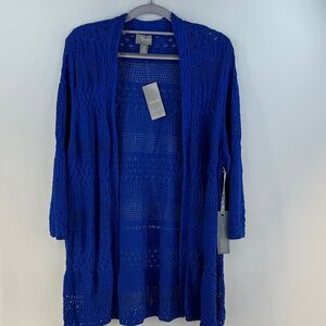 NWT Chico’s Travelers Loose Knit Open Cardigan